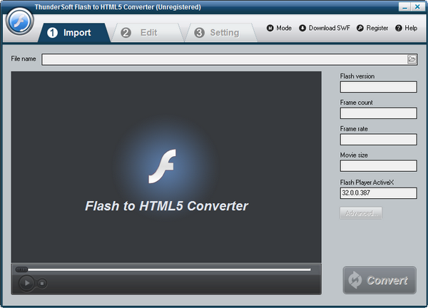 ThunderSoft Flash to HTML5 Converter免费版 v4.7.0.0截图1